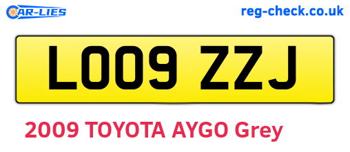 LO09ZZJ are the vehicle registration plates.