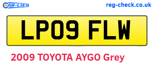 LP09FLW are the vehicle registration plates.