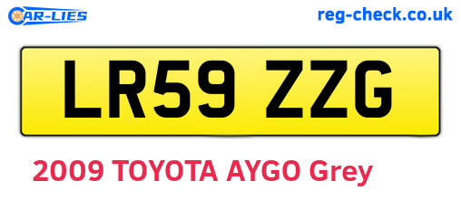 LR59ZZG are the vehicle registration plates.