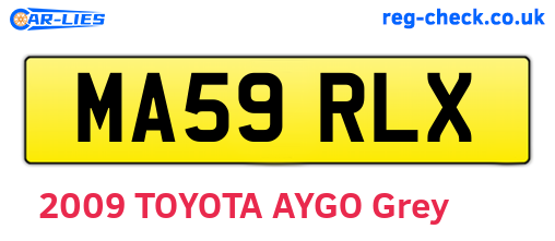 MA59RLX are the vehicle registration plates.