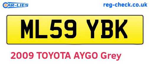 ML59YBK are the vehicle registration plates.