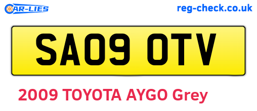SA09OTV are the vehicle registration plates.