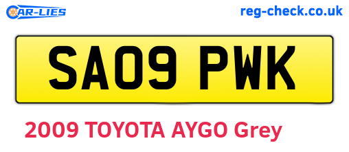 SA09PWK are the vehicle registration plates.
