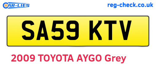 SA59KTV are the vehicle registration plates.