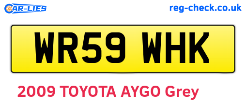 WR59WHK are the vehicle registration plates.