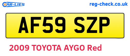 AF59SZP are the vehicle registration plates.