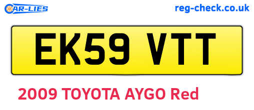 EK59VTT are the vehicle registration plates.