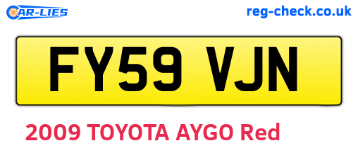 FY59VJN are the vehicle registration plates.