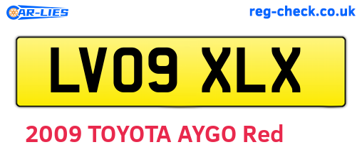LV09XLX are the vehicle registration plates.