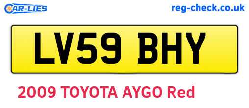 LV59BHY are the vehicle registration plates.