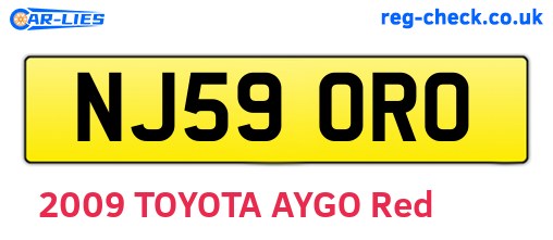 NJ59ORO are the vehicle registration plates.