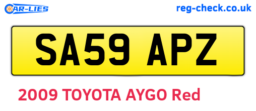 SA59APZ are the vehicle registration plates.