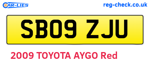 SB09ZJU are the vehicle registration plates.
