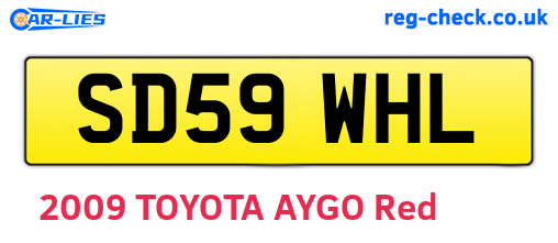 SD59WHL are the vehicle registration plates.