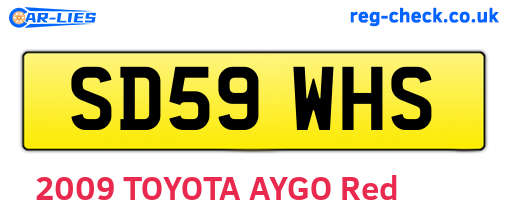 SD59WHS are the vehicle registration plates.