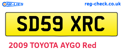 SD59XRC are the vehicle registration plates.