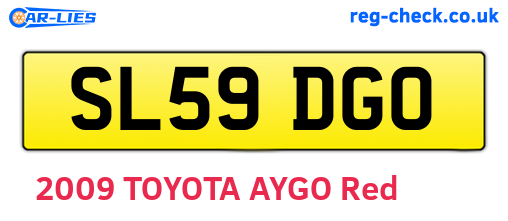 SL59DGO are the vehicle registration plates.