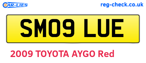 SM09LUE are the vehicle registration plates.