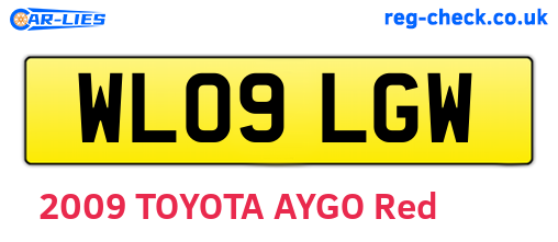 WL09LGW are the vehicle registration plates.