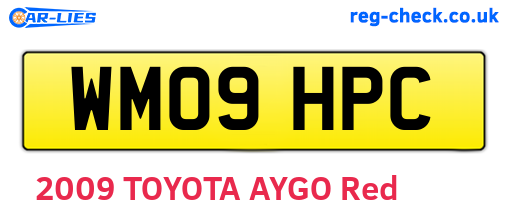 WM09HPC are the vehicle registration plates.