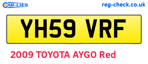 YH59VRF are the vehicle registration plates.