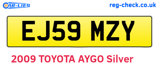 EJ59MZY are the vehicle registration plates.