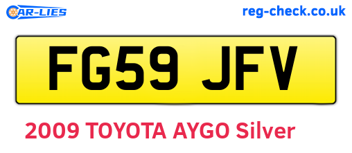 FG59JFV are the vehicle registration plates.