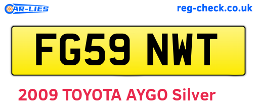 FG59NWT are the vehicle registration plates.