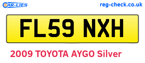 FL59NXH are the vehicle registration plates.