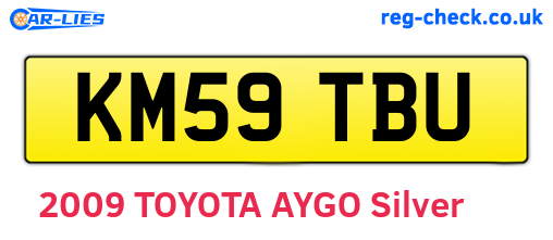 KM59TBU are the vehicle registration plates.