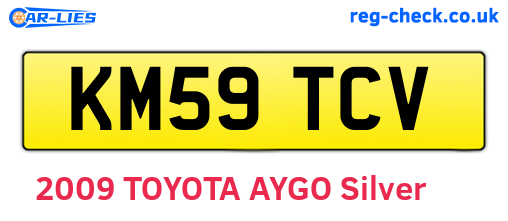 KM59TCV are the vehicle registration plates.