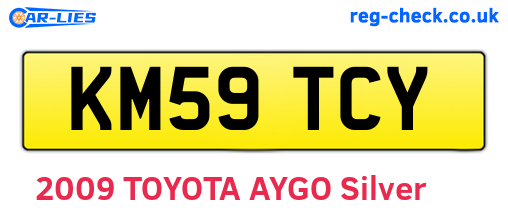 KM59TCY are the vehicle registration plates.