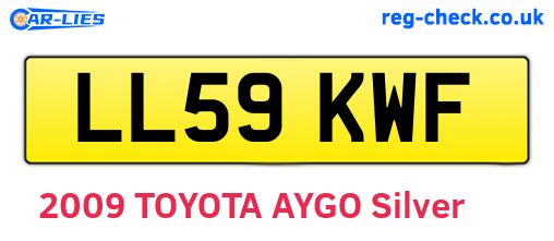 LL59KWF are the vehicle registration plates.