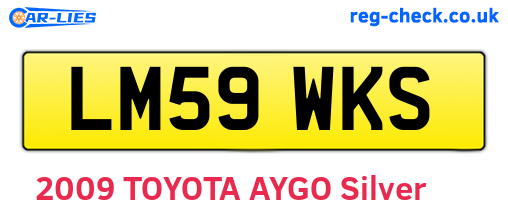 LM59WKS are the vehicle registration plates.