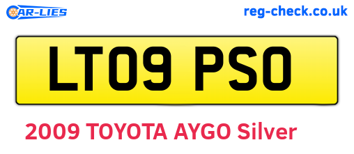 LT09PSO are the vehicle registration plates.