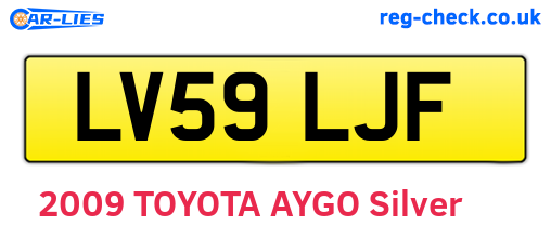 LV59LJF are the vehicle registration plates.