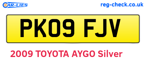 PK09FJV are the vehicle registration plates.