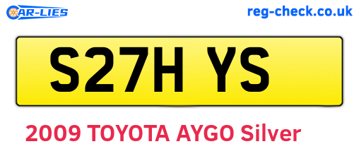S27HYS are the vehicle registration plates.