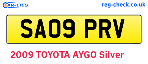 SA09PRV are the vehicle registration plates.