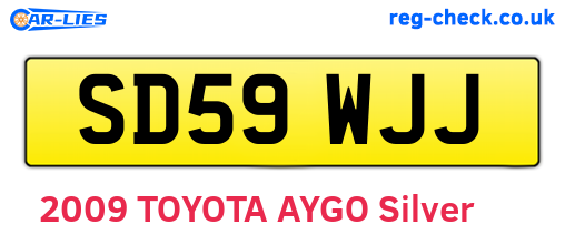 SD59WJJ are the vehicle registration plates.