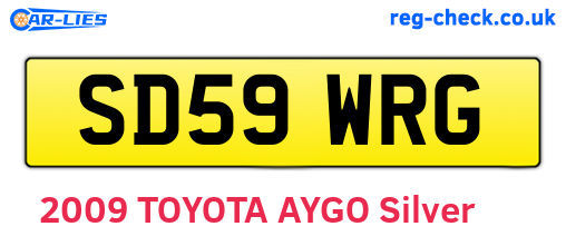 SD59WRG are the vehicle registration plates.