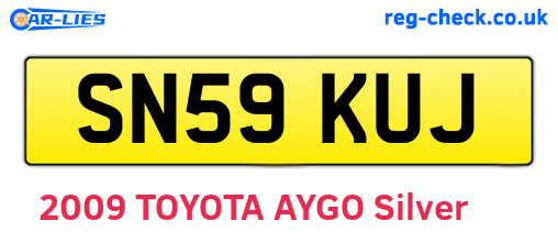 SN59KUJ are the vehicle registration plates.