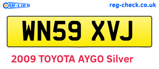 WN59XVJ are the vehicle registration plates.