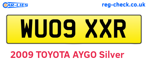 WU09XXR are the vehicle registration plates.
