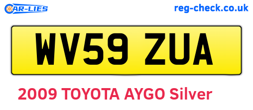 WV59ZUA are the vehicle registration plates.