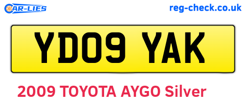 YD09YAK are the vehicle registration plates.