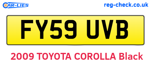 FY59UVB are the vehicle registration plates.