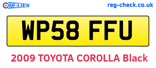 WP58FFU are the vehicle registration plates.