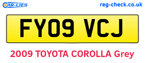 FY09VCJ are the vehicle registration plates.