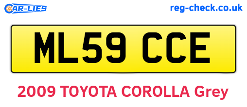 ML59CCE are the vehicle registration plates.